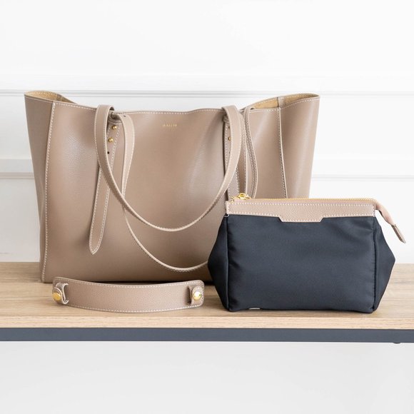 *New* Eliana Genuine Pebbled Leather Tote - Biscotti - Picture 11 of 11